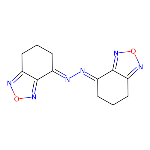 (1E,2E)-1,2-bis(6,7-dihydrobenzo[c][1,2,5]oxadiazol-4(5H)-ylidene)hydrazine structure