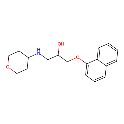 1-Naphthalen-1-yloxy-3-(oxan-4-ylamino)propan-2-ol structure