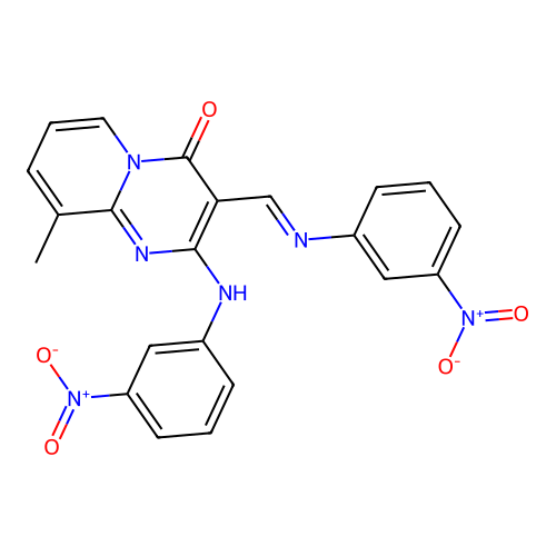 9-ME-2-(3-NITROANILINO)-3-(((3-NITRO-PH)IMINO)ME)4H-PYRIDO(1,2-A)PYRIMIDIN-4-ONE structure