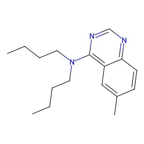 N,N-dibutyl-6-methylquinazolin-4-amine structure