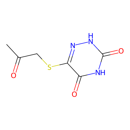 6-[(2-Oxopropyl)sulfanyl]-1,2,4-triazine-3,5(2H,4H)-dione structure