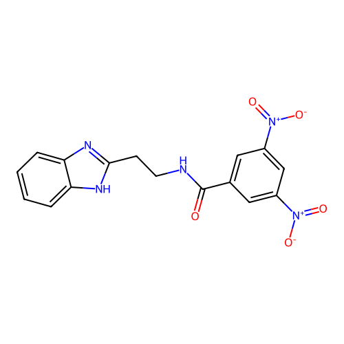 N-[2-(1H-benzimidazol-2-yl)ethyl]-3,5-dinitrobenzamide structure