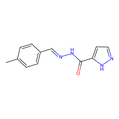 N'-[(E)-(4-methylphenyl)methylidene]-1H-pyrazole-3-carbohydrazide structure
