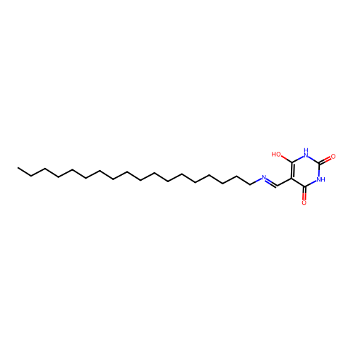5-[(octadecylamino)methylidene]pyrimidine-2,4,6(1H,3H,5H)-trione structure