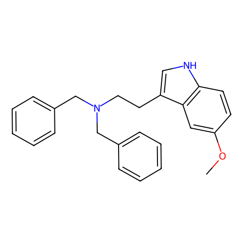 N,N-dibenzyl-2-(5-methoxy-1H-indol-3-yl)ethanamine structure