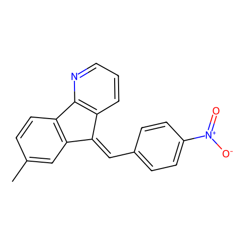 7-Methyl-5-[(4-nitrophenyl)methylene]indeno[3,2-b]pyridine structure
