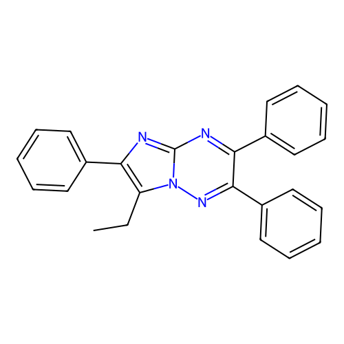 7-Ethyl-2,3,6-triphenylimidazo[1,2-b][1,2,4]triazine structure