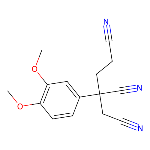 2-(3,4-Dimethoxyphenyl)butane-1,2,4-tricarbonitrile structure