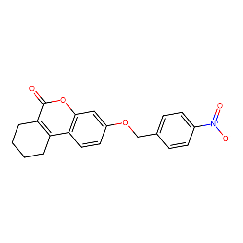 3-(4-Nitro-benzyloxy)-7,8,9,10-tetrahydro-benzo[c]chromen-6-one structure