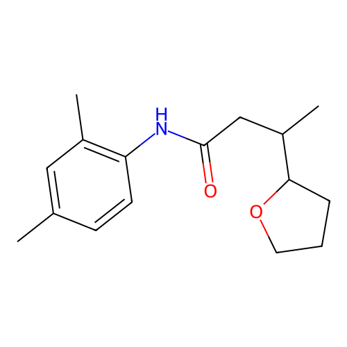 N-(2,4-dimethylphenyl)-3-(tetrahydrofuran-2-yl)butanamide structure