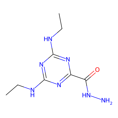 4,6-Bis(ethylamino)-1,3,5-triazine-2-carbohydrazide structure