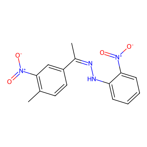 N-[(Z)-1-(4-methyl-3-nitrophenyl)ethylideneamino]-2-nitroaniline structure