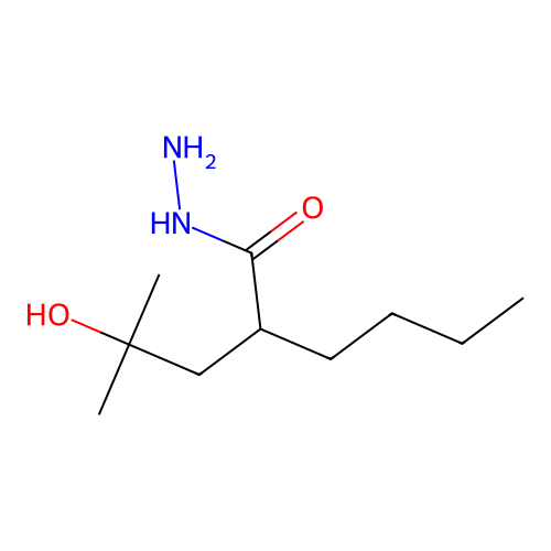 2-(2-Hydroxy-2-methylpropyl)hexanehydrazide structure