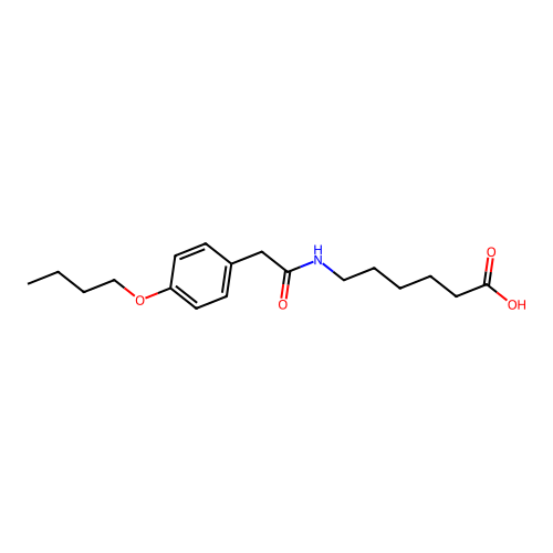 6-{[(4-Butoxyphenyl)acetyl]amino}hexanoic acid structure