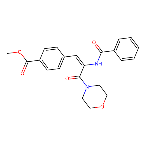 (E)-methyl 4-(2-benzamido-3-morpholino-3-oxoprop-1-en-1-yl)benzoate structure