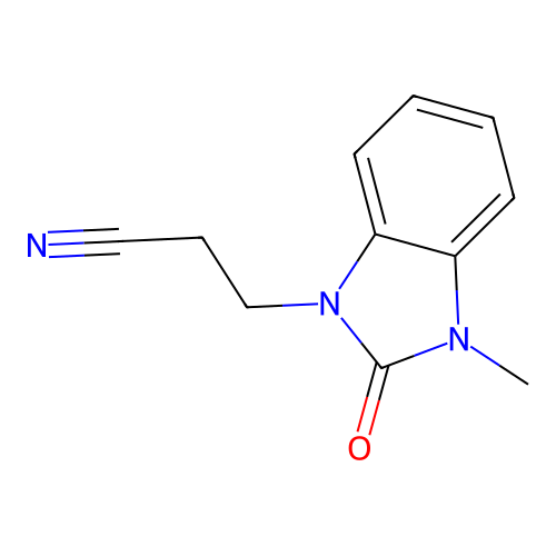 3-(3-Methyl-2-oxobenzimidazol-1-yl)propanenitrile structure
