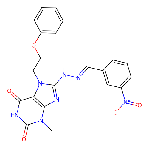 C21H19N7O5 structure