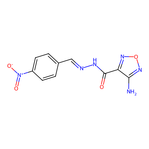 4-amino-N'-[(E)-(4-nitrophenyl)methylidene]-1,2,5-oxadiazole-3-carbohydrazide structure