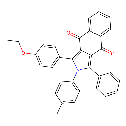 1-(4-ethoxyphenyl)-2-(4-methylphenyl)-3-phenyl-2H-benzo[f]isoindole-4,9-dione structure