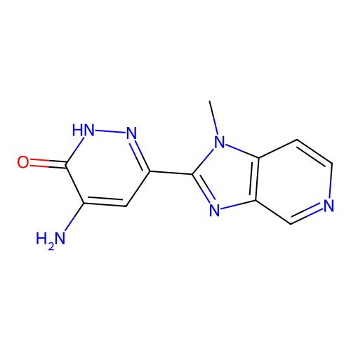 4-amino-6-(1-methyl-1H-imidazo[4,5-c]pyridin-2-yl)pyridazin-3-ol structure