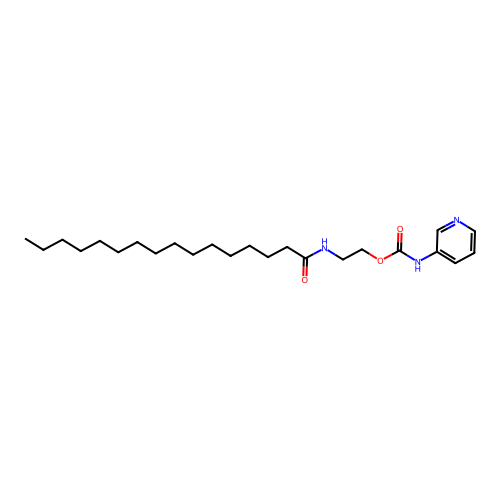 2-(Hexadecanoylamino)ethyl pyridin-3-ylcarbamate structure