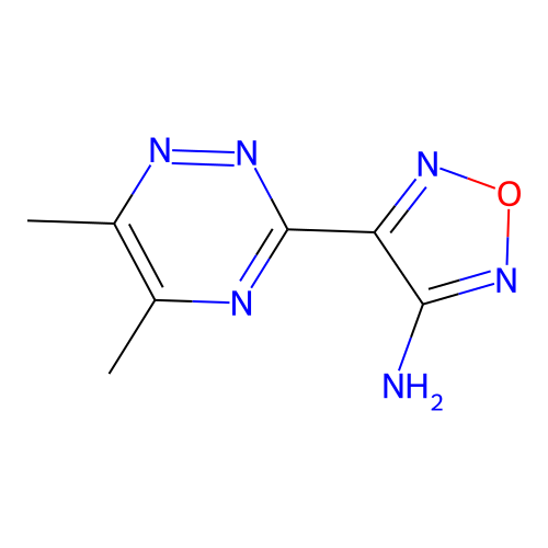4-(5,6-Dimethyl-1,2,4-triazin-3-yl)-1,2,5-oxadiazol-3-amine structure