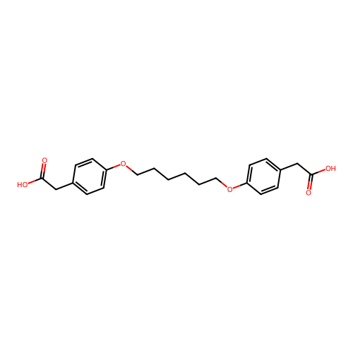 2-(4-{6-[4-(Carboxymethyl)phenoxy]hexyloxy}phenyl)acetic acid structure