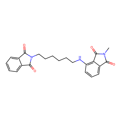 4-[6-(1,3-dioxoisoindol-2-yl)hexylamino]-2-methylisoindole-1,3-dione structure
