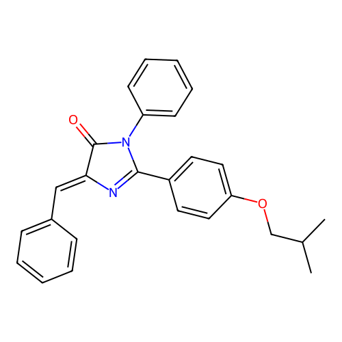 (5Z)-5-benzylidene-2-[4-(2-methylpropoxy)phenyl]-3-phenylimidazol-4-one structure
