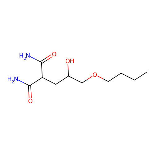 2-(3-Butoxy-2-hydroxypropyl)propanediamide structure