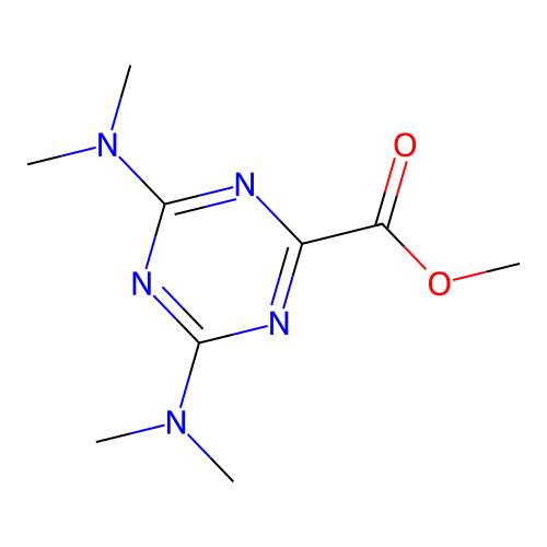 Methyl 4,6-bis(dimethylamino)-1,3,5-triazine-2-carboxylate structure