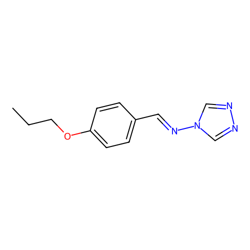 N-[(E)-(4-propoxyphenyl)methylidene]-4H-1,2,4-triazol-4-amine structure