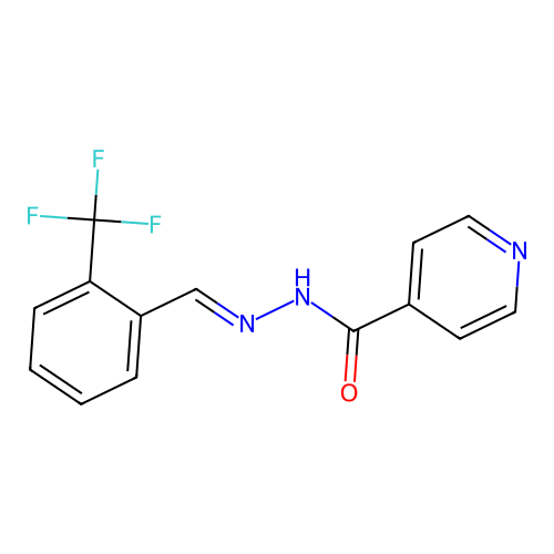 N-[[2-(trifluoromethyl)phenyl]methylideneamino]pyridine-4-carboxamide structure