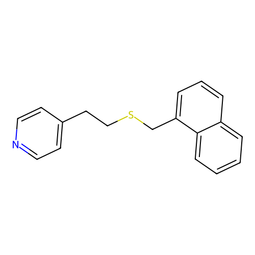 4-[2-(Naphthalen-1-ylmethylsulfanyl)-ethyl]-pyridine structure
