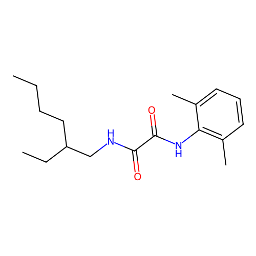 N-(2,6-dimethylphenyl)-N'-(2-ethylhexyl)ethanediamide structure