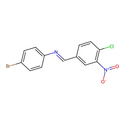 4-bromo-N-[(E)-(4-chloro-3-nitrophenyl)methylidene]aniline structure