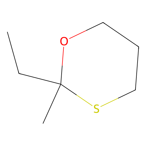 1,3-Oxathiane, 2-ethyl-2-methyl- structure