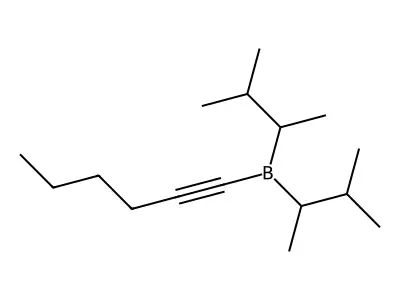 Hex-1-ynyl-bis(3-methylbutan-2-yl)borane structure