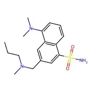 1-(5-dimethylaminonaphthalene-1-sulfonamide)-3-N,N-dimethylaminopropane structure