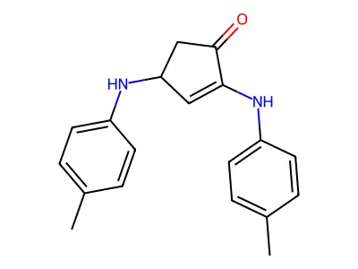 2-Cyclopenten-1-one, 2,4-bis[(4-methylphenyl)amino]- structure