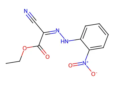 Acetic acid, cyano[(2-nitrophenyl)hydrazono]-, ethyl ester structure