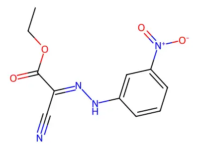 Ethyl 2-cyano-2-[(3-nitrophenyl)hydrazinylidene]acetate structure