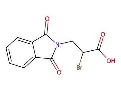 2-Bromo-3-(1,3-dioxoisoindol-2-yl)propanoic acid structure