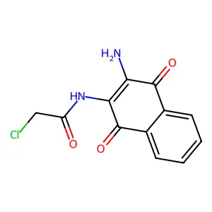 N-(3-Amino-1,4-dioxo-1,4-dihydronaphthalen-2-yl)-2-chloroacetamide structure