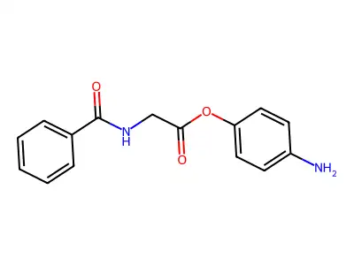 4-Aminophenyl (benzoylamino)acetate structure