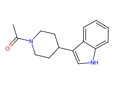 1-[4-(1H-indol-3-yl)piperidino]ethan-1-one structure