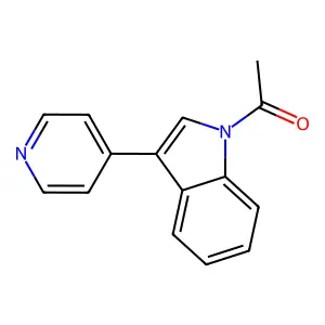 1-[3-(4-Pyridinyl)-1H-indol-1-yl]ethanone structure