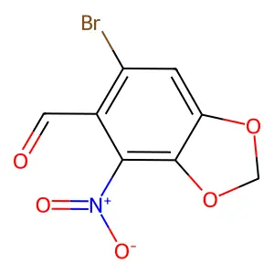 6-Bromo-4-nitro-1,3-benzodioxole-5-carbaldehyde structure