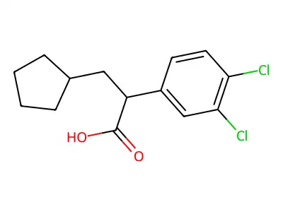 3-cyclopentyl-2-(3,4-dichlorophenyl)propanoic Acid structure