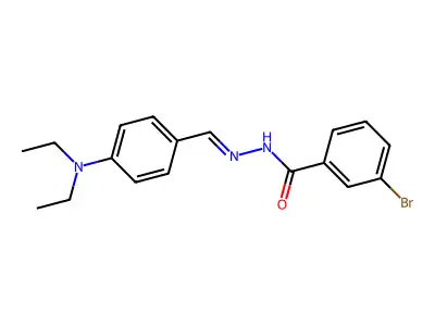 3-bromo-N-[[4-(diethylamino)phenyl]methylideneamino]benzamide structure